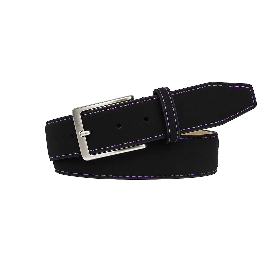 Black Suede Leather Belt