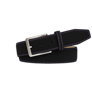 Black Suede Leather Belt