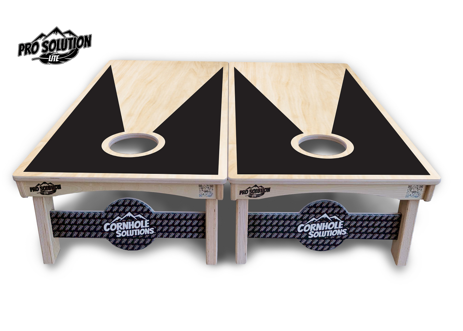 Black/Natural Keyhole Cornhole Boards - Pro Solution Lite Series Cornhole Solutions