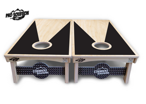 Black/Natural Keyhole Cornhole Boards - Pro Solution Lite Series Cornhole Solutions