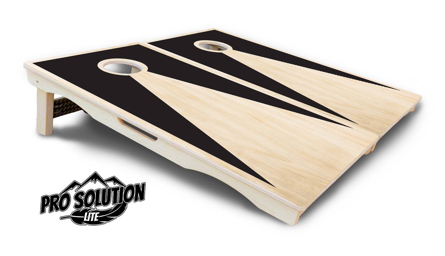 Black/Natural Keyhole Cornhole Boards - Pro Solution Lite Series Cornhole Solutions