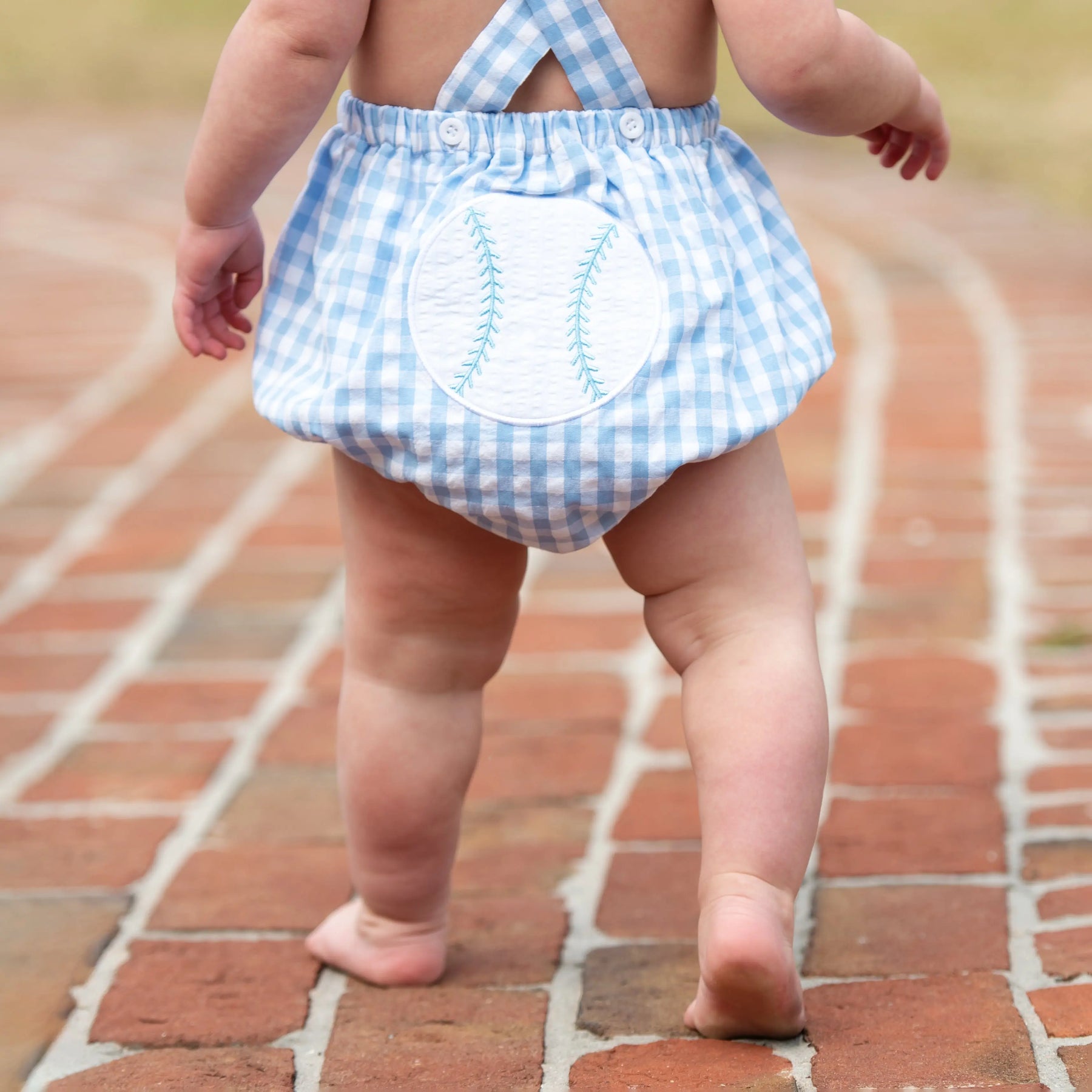 Blue Baseball Sunsuit Seven Lantern Lane