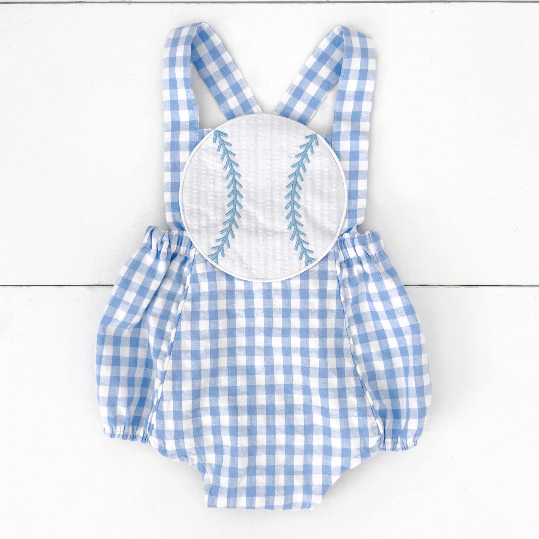 Blue Baseball Sunsuit Seven Lantern Lane