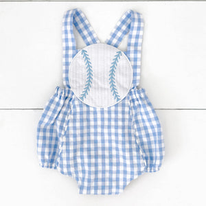 Blue Baseball Sunsuit Seven Lantern Lane
