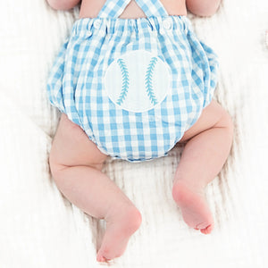 Blue Baseball Sunsuit Seven Lantern Lane