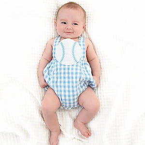 Blue Baseball Sunsuit Seven Lantern Lane