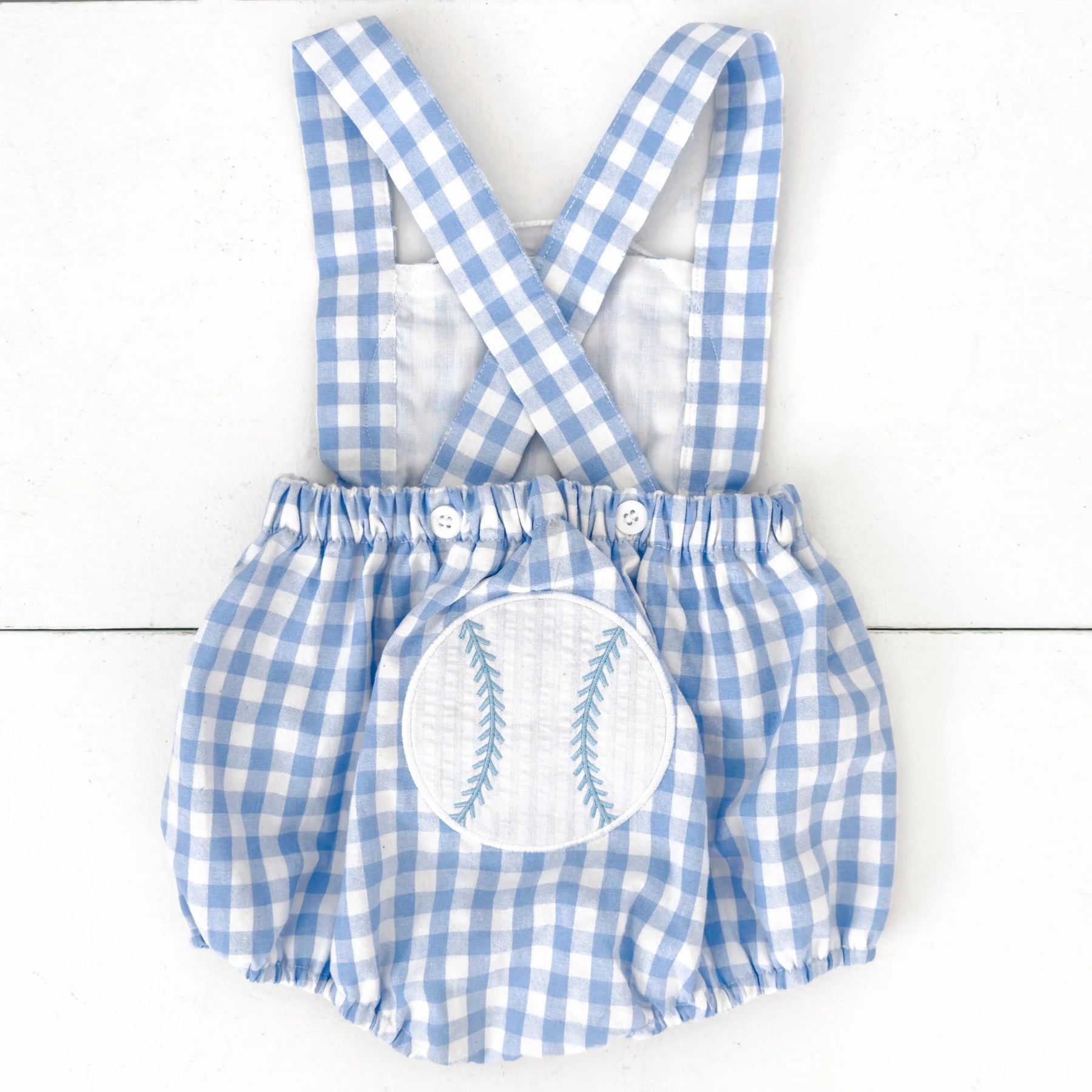 Blue Baseball Sunsuit Seven Lantern Lane