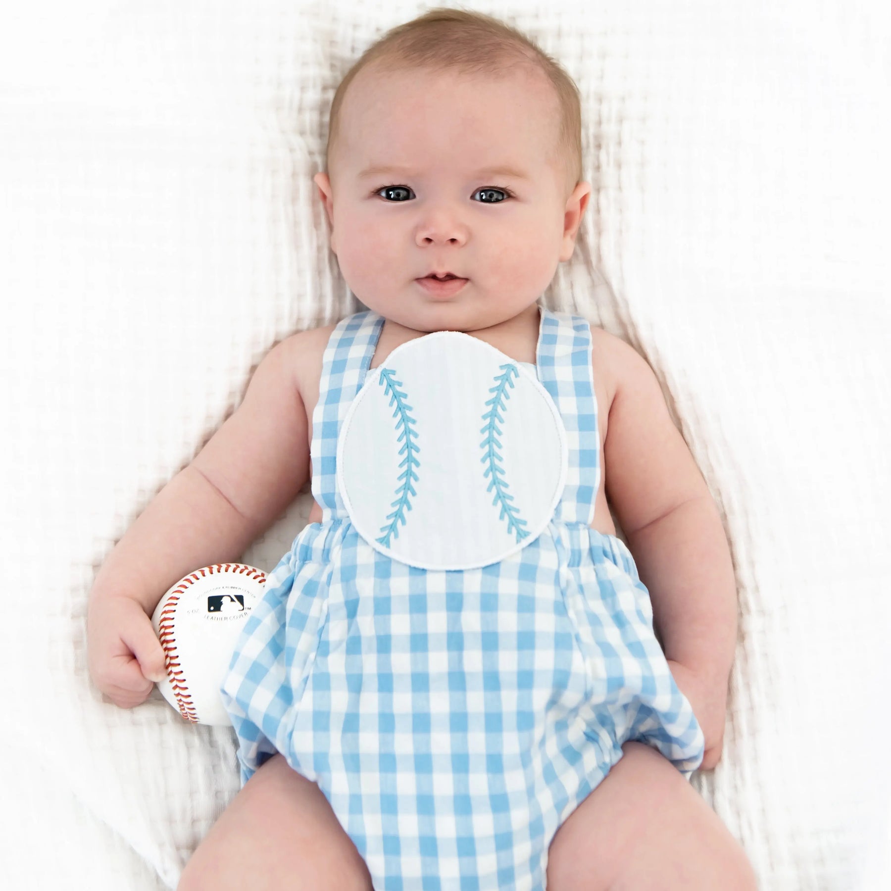 Blue Baseball Sunsuit Seven Lantern Lane