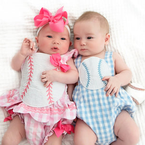 Blue Baseball Sunsuit Seven Lantern Lane