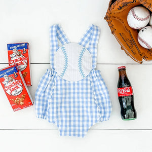 Blue Baseball Sunsuit Seven Lantern Lane