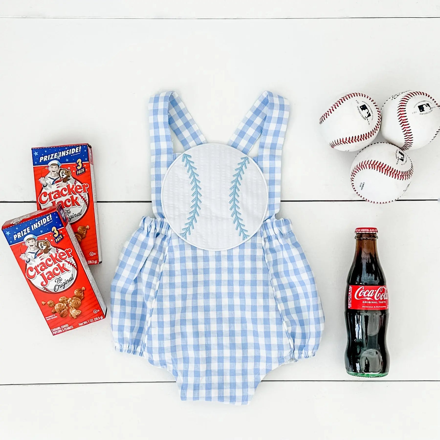 Blue Baseball Sunsuit Seven Lantern Lane