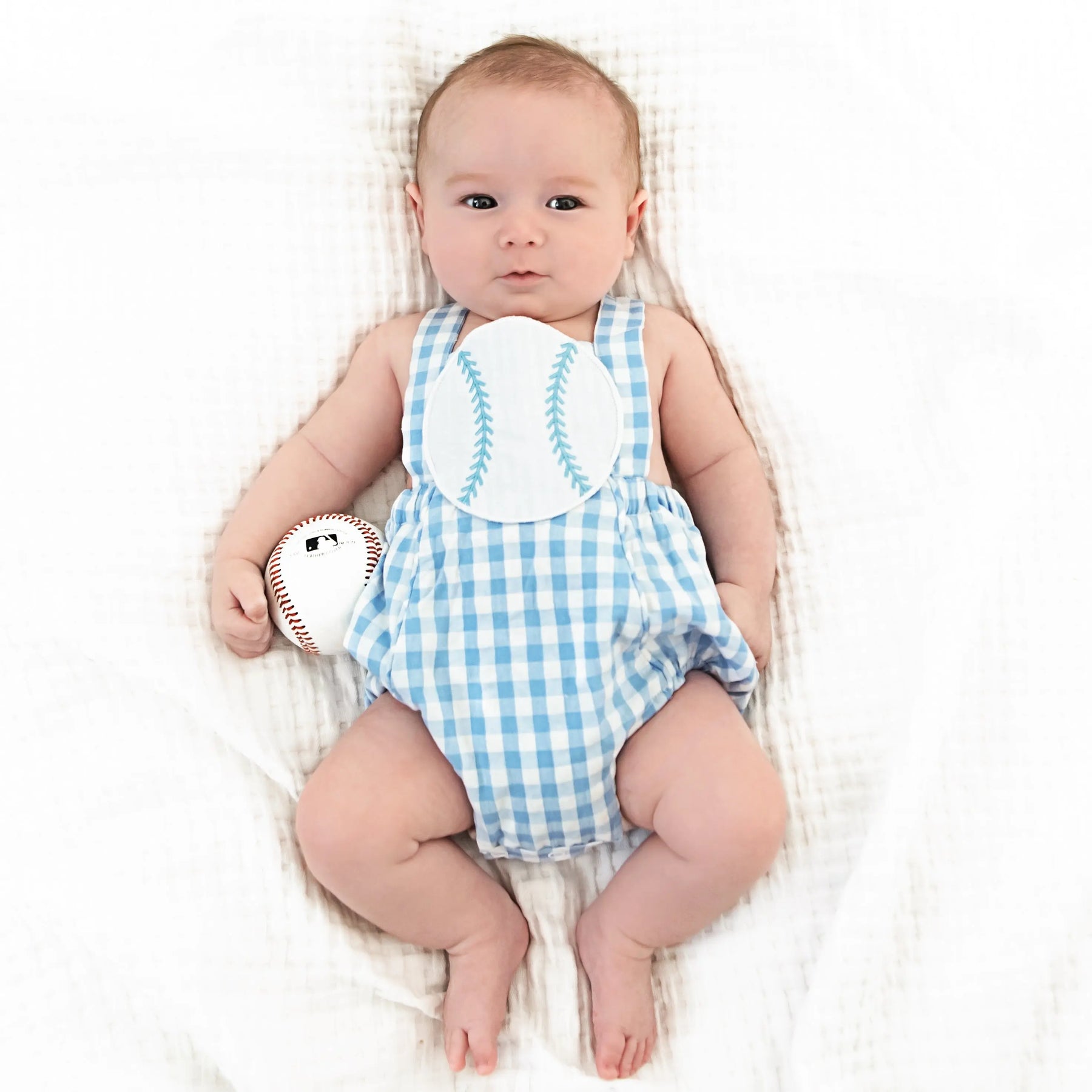 Blue Baseball Sunsuit Seven Lantern Lane
