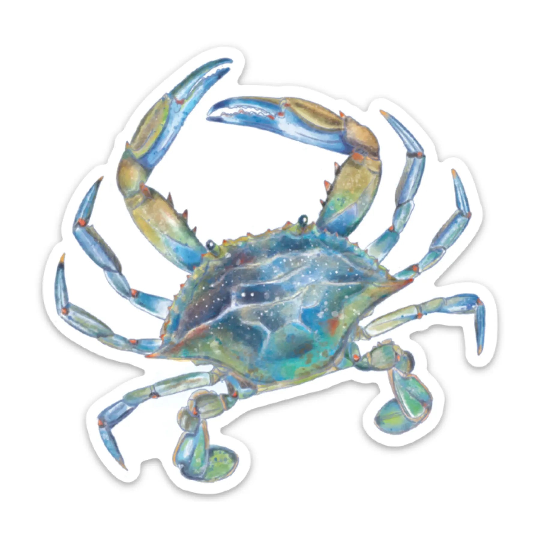 Blue Crab Die Cut Sticker Nola Tawk