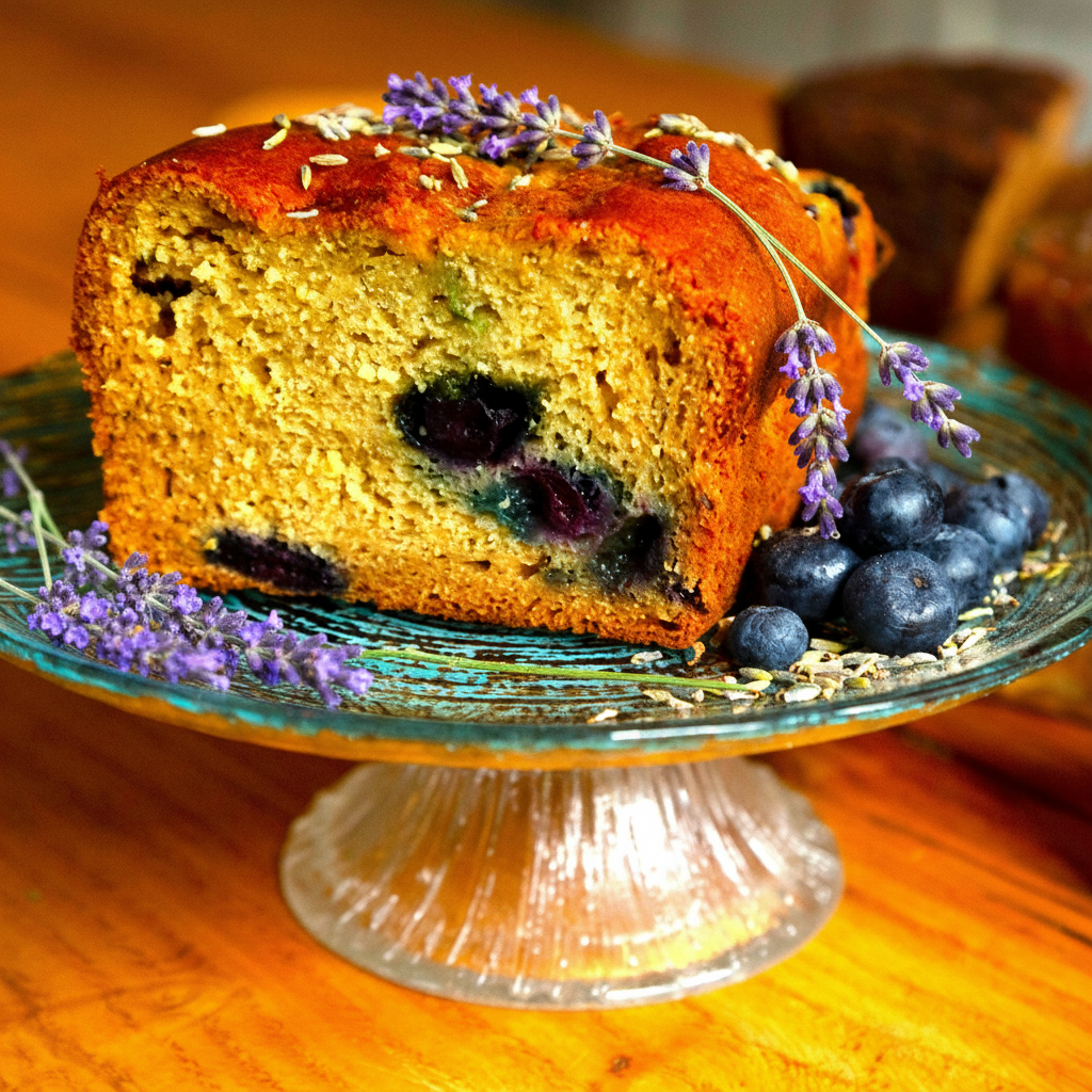 Blueberry & Lavender Bud Cake - Gluten Free