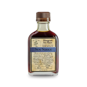 Bluegrass Soy Sauce bottle with label