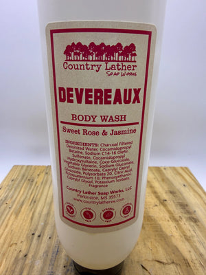 Devereaux body wash by Country Lather Soap Works