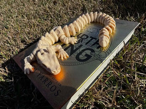 Bone Dragon Fidget Toy on Book | 3D Printed | Fantasy Dragon Fidget | Handmade Gift