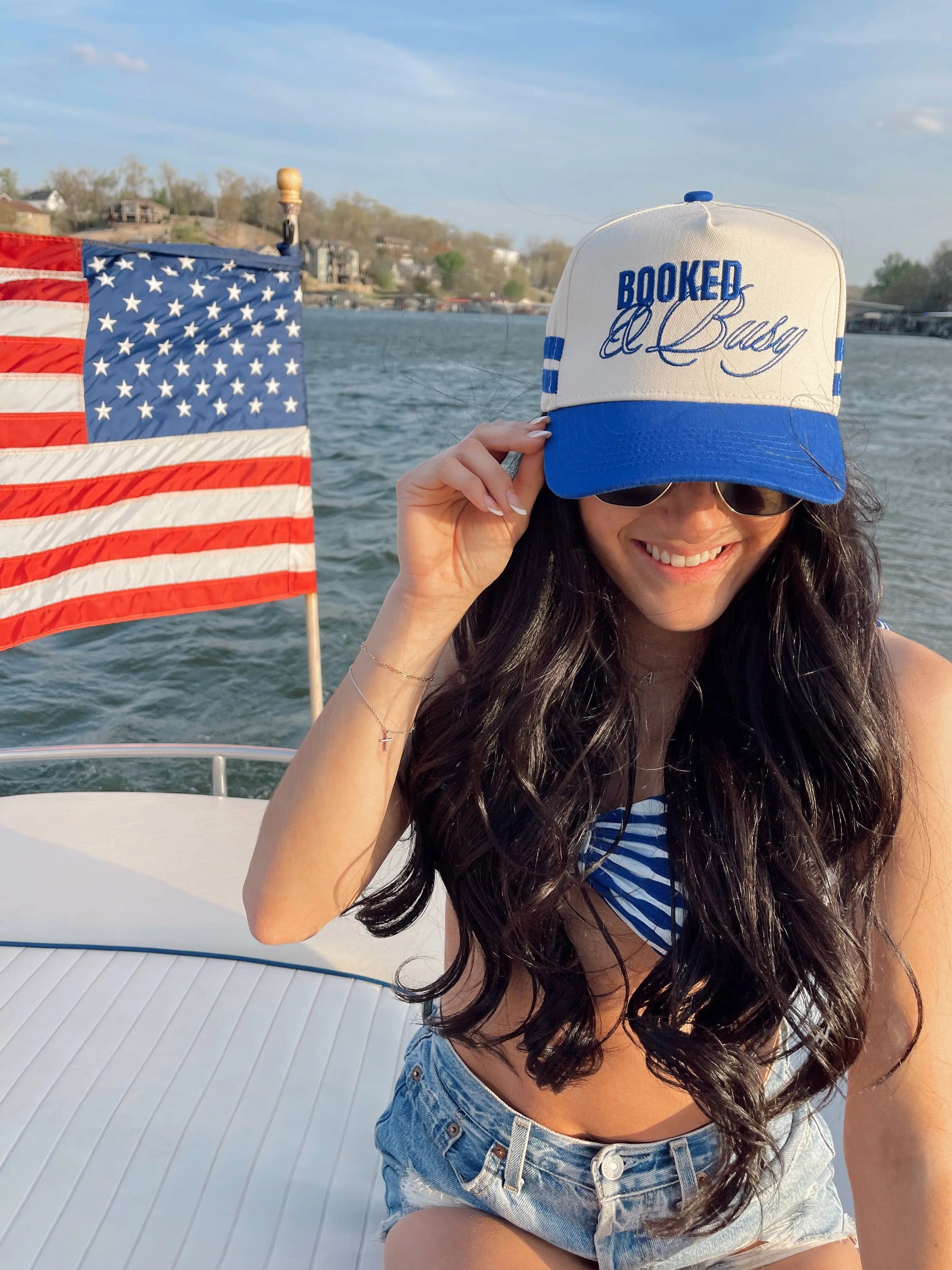 Booked and Busy - Royal Blue Vintage Trucker Hat KenzKustomz