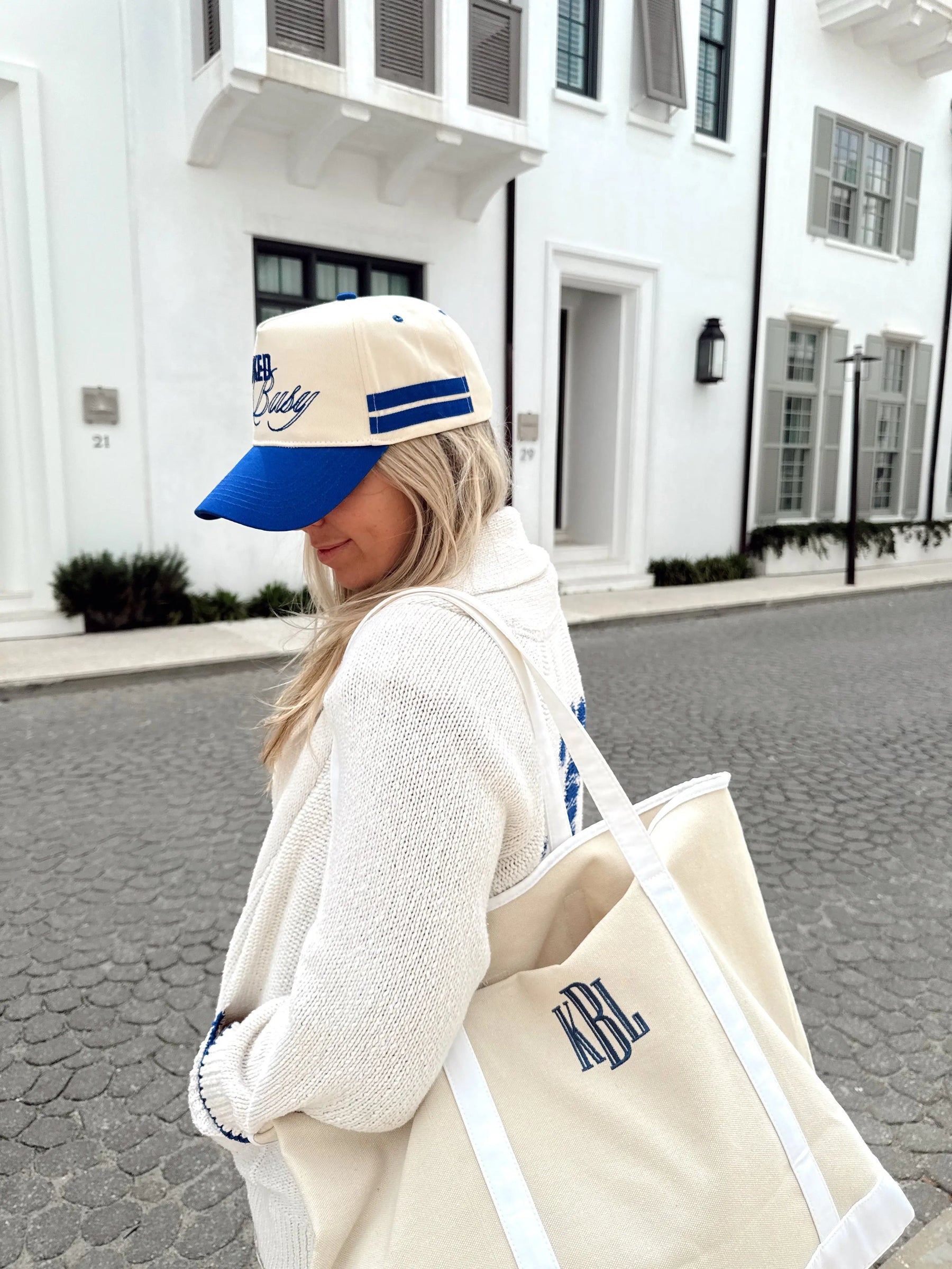Booked and Busy - Royal Blue Vintage Trucker Hat KenzKustomz