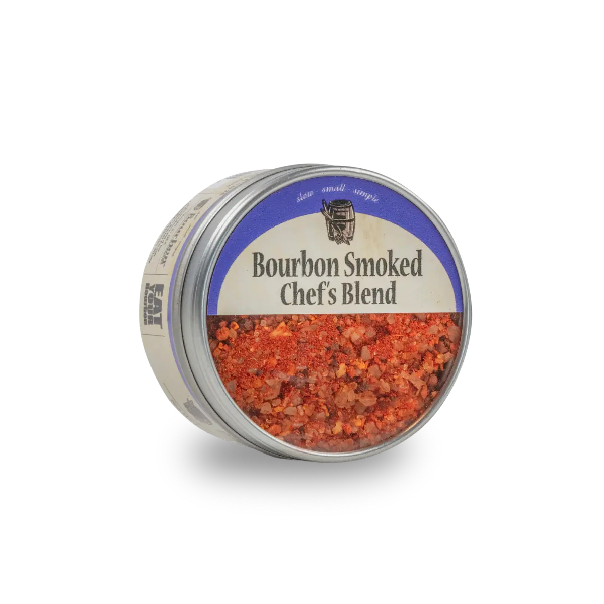 Bourbon Smoked Chef's Blend seasoning tin for grilling and everyday cooking