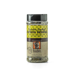 Bourbon Smoked Citrus Pepper spice jar with label