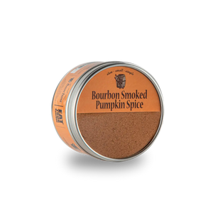 Bourbon Smoked Pumpkin Spice in an orange tin can