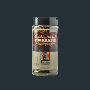 Bourbon Smoked Togarashi shaker bottle from Bourbon Barrel Foods