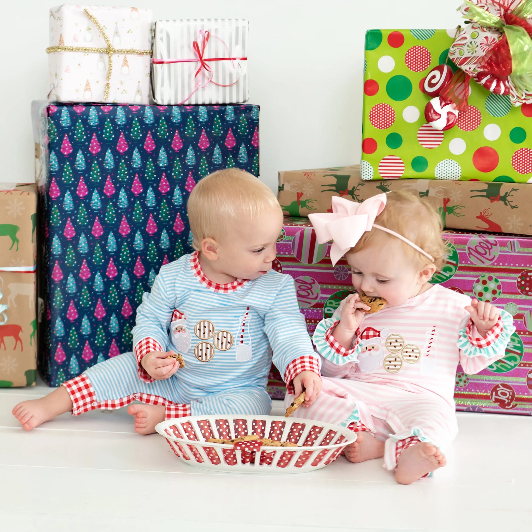 Boys Cookies For Santa Romper Seven Lantern Lane