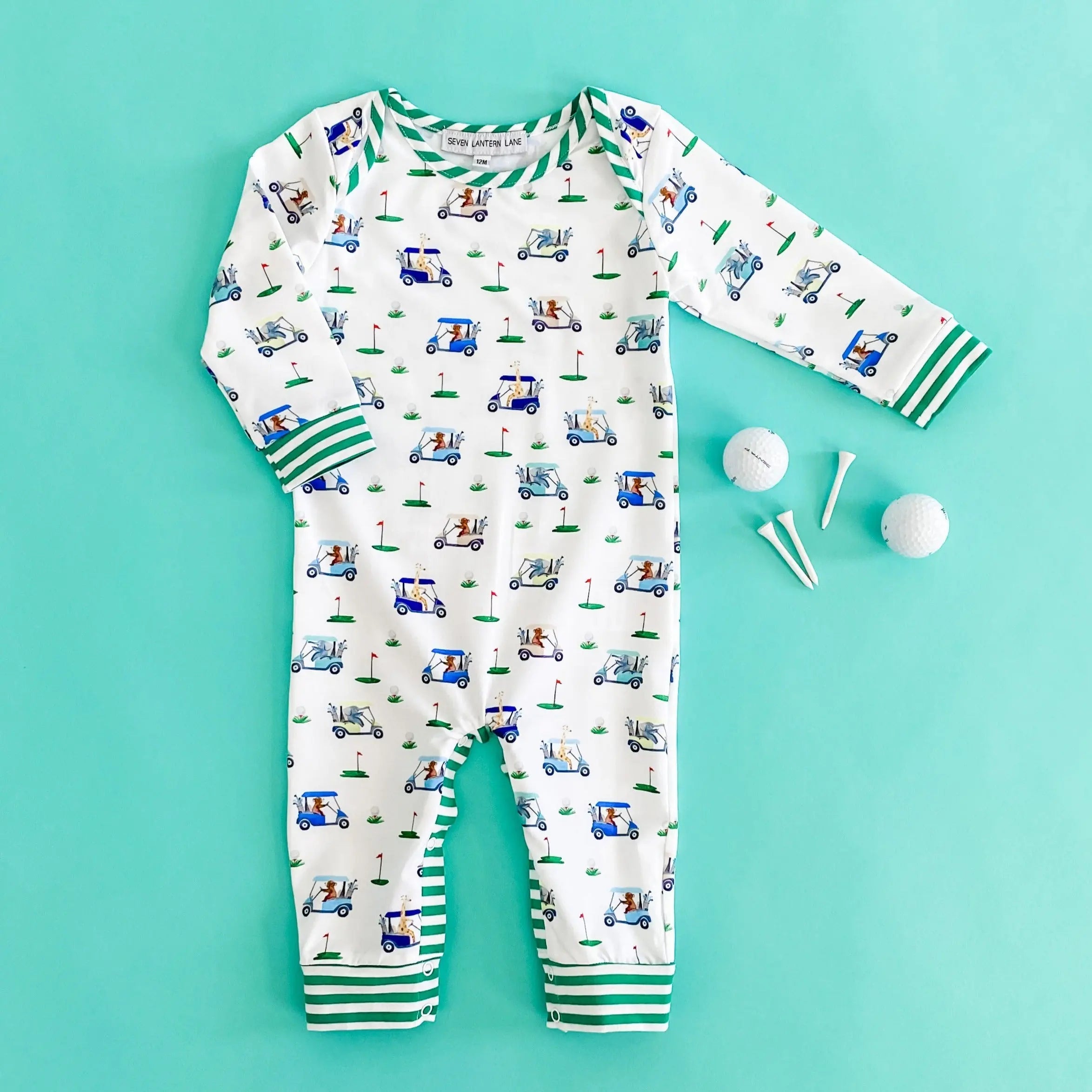 Boys Fairway Golf Romper Seven Lantern Lane