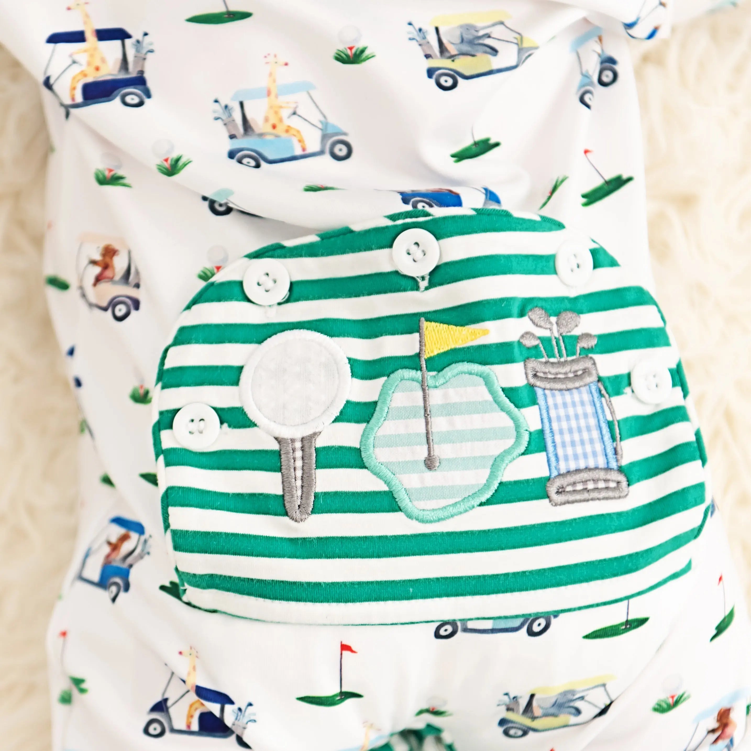 Boys Fairway Golf Romper Seven Lantern Lane
