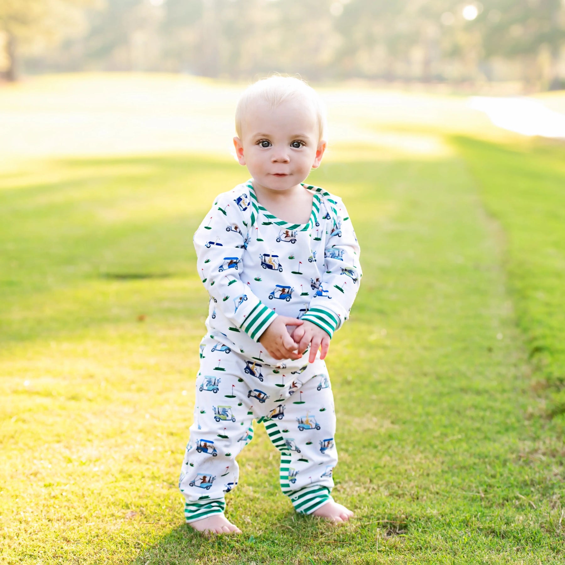 Boys Fairway Golf Romper Seven Lantern Lane