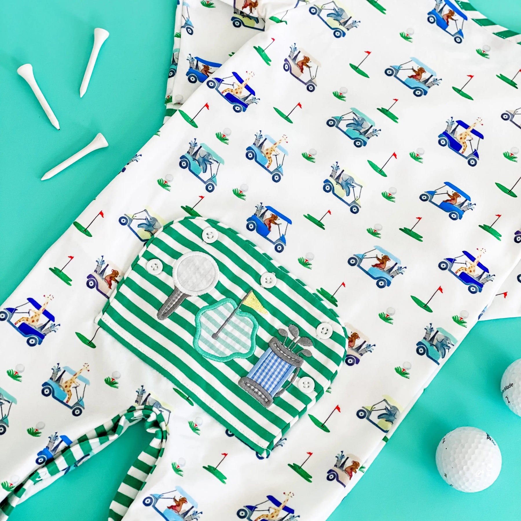 Boys Fairway Golf Romper Seven Lantern Lane