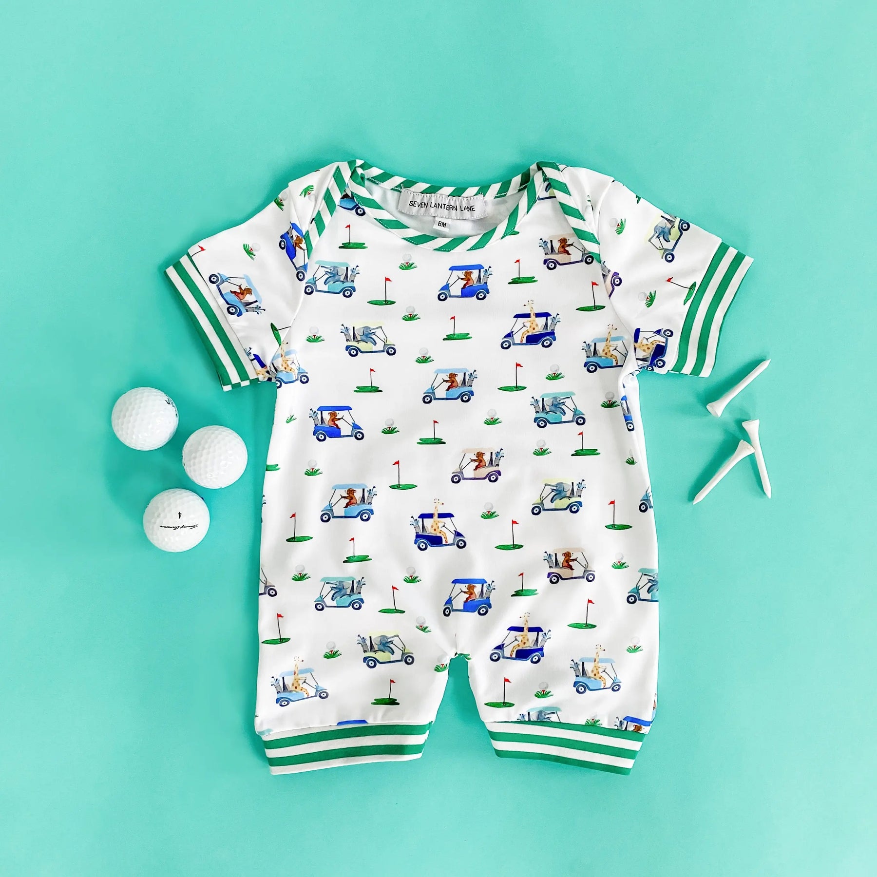 Boys Fairway Shortie Golf Romper Seven Lantern Lane