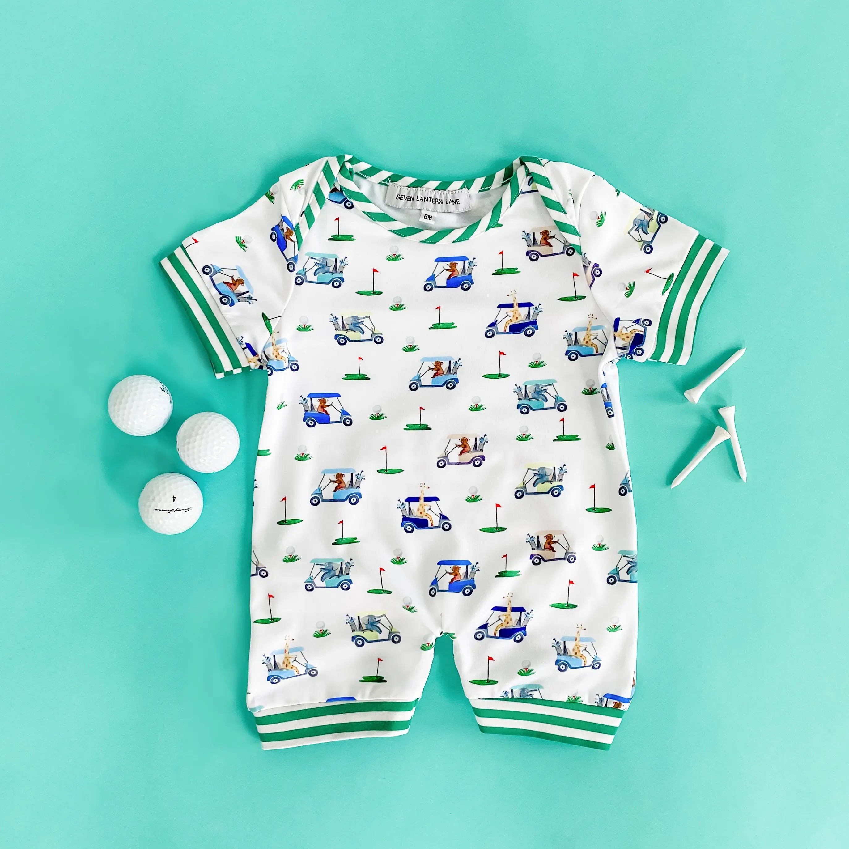 Boys Fairway Shortie Golf Romper Seven Lantern Lane