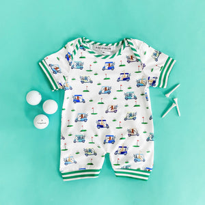Boys Fairway Shortie Golf Romper Seven Lantern Lane