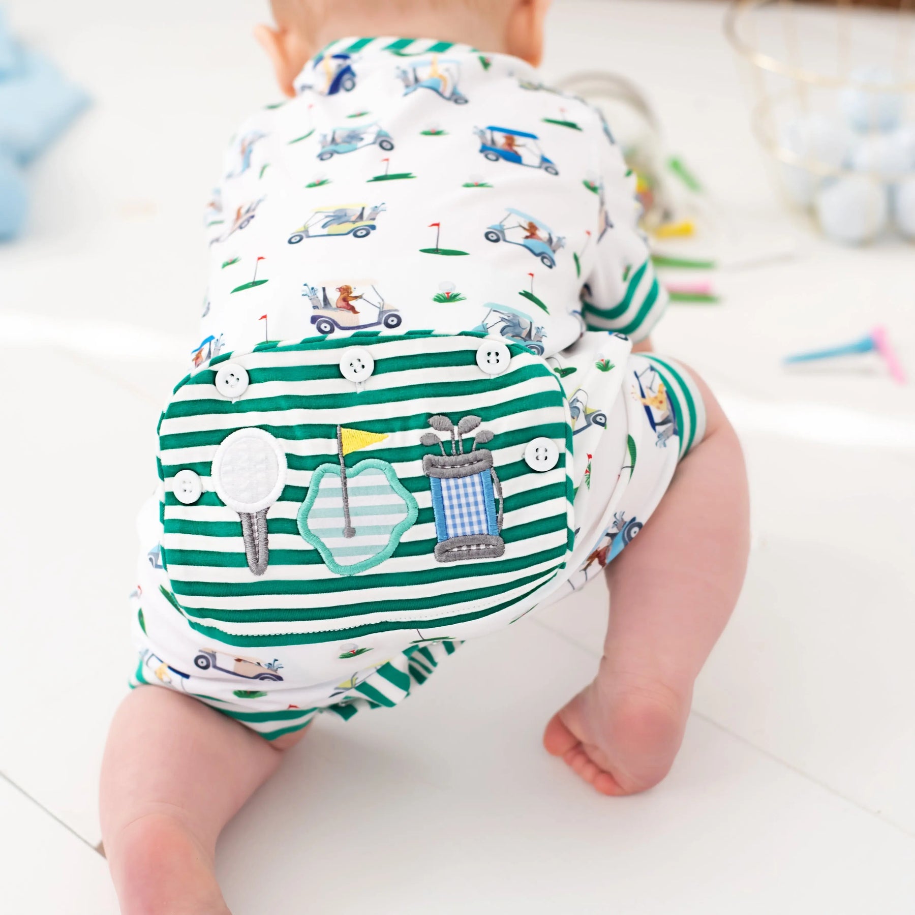 Boys Fairway Shortie Golf Romper Seven Lantern Lane