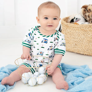 Boys Fairway Shortie Golf Romper Seven Lantern Lane