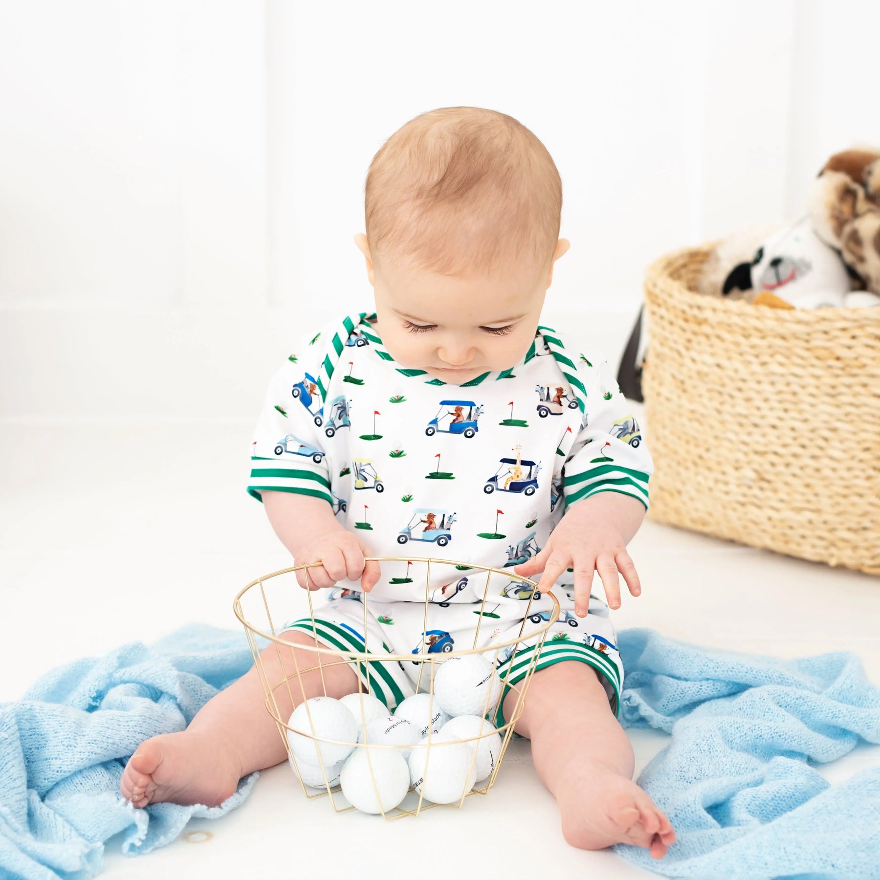 Boys Fairway Shortie Golf Romper Seven Lantern Lane