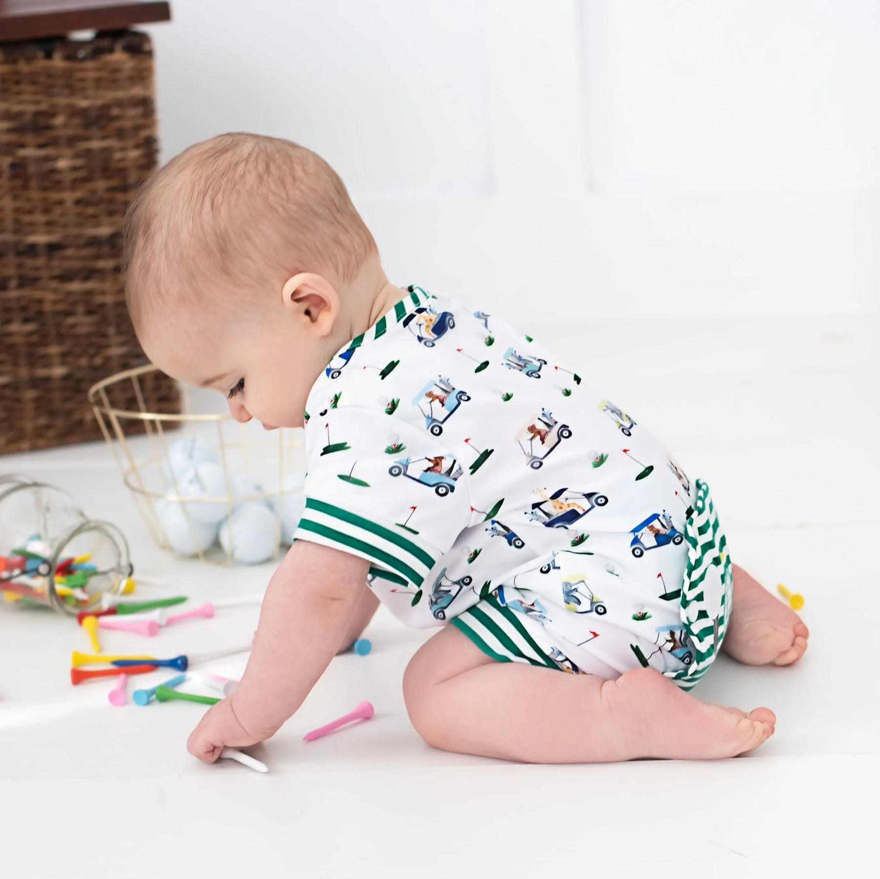 Boys Fairway Shortie Golf Romper Seven Lantern Lane