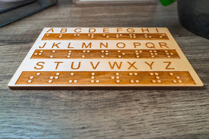 Braille Alphabet Board, Tactile Raised Dots, Made in the USA Creative Escape Rooms