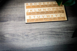 Braille Alphabet Board, Tactile Raised Dots, Made in the USA Creative Escape Rooms