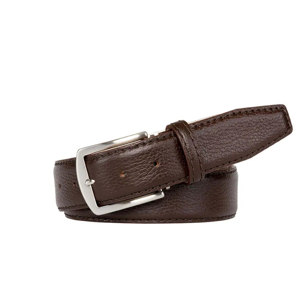 Brown leather belt for golf and executive style by Roger Ximenez