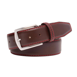 Close up of brown smooth Italian calf leather texture