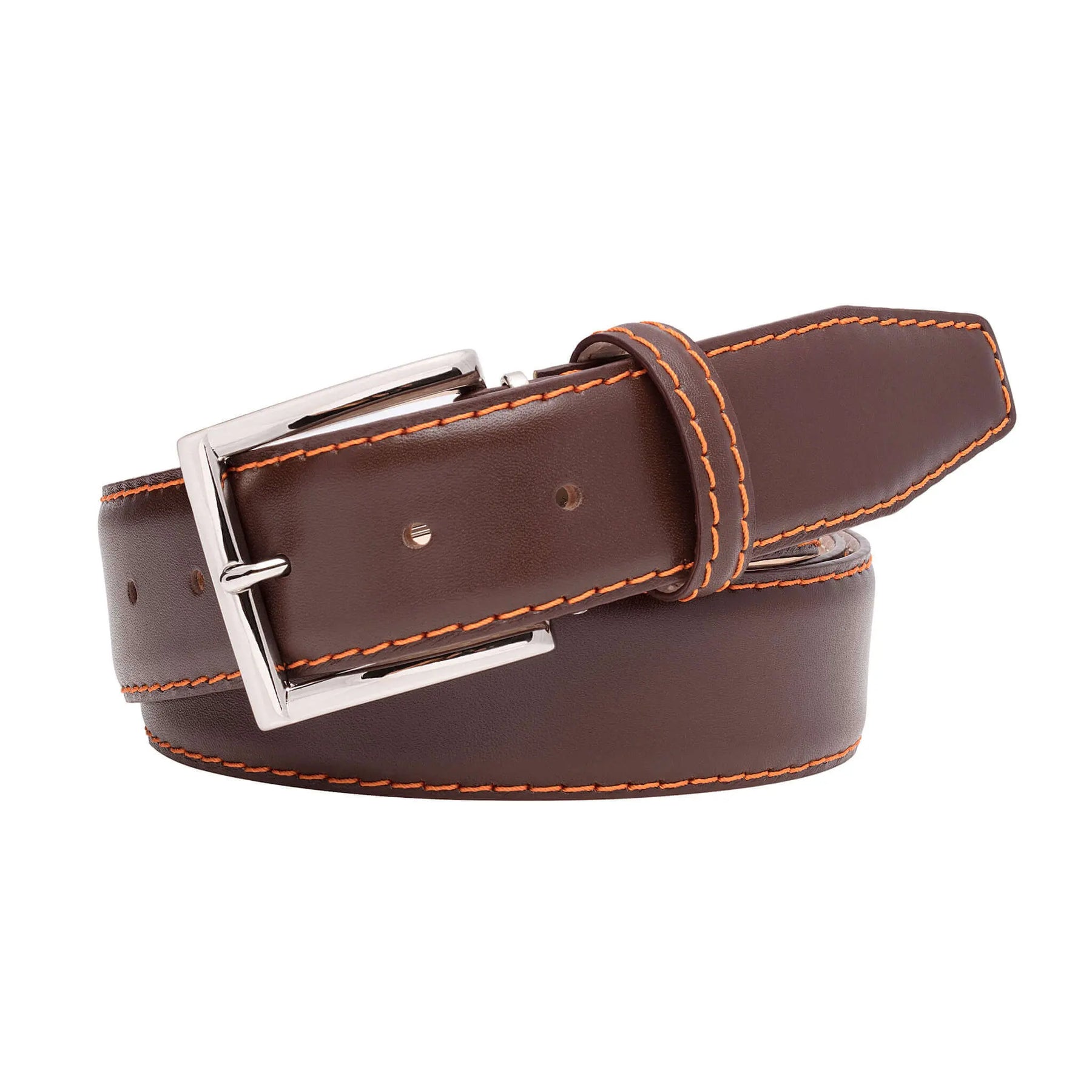 Roger Ximenez brown custom leather belt with bespoke sizing options