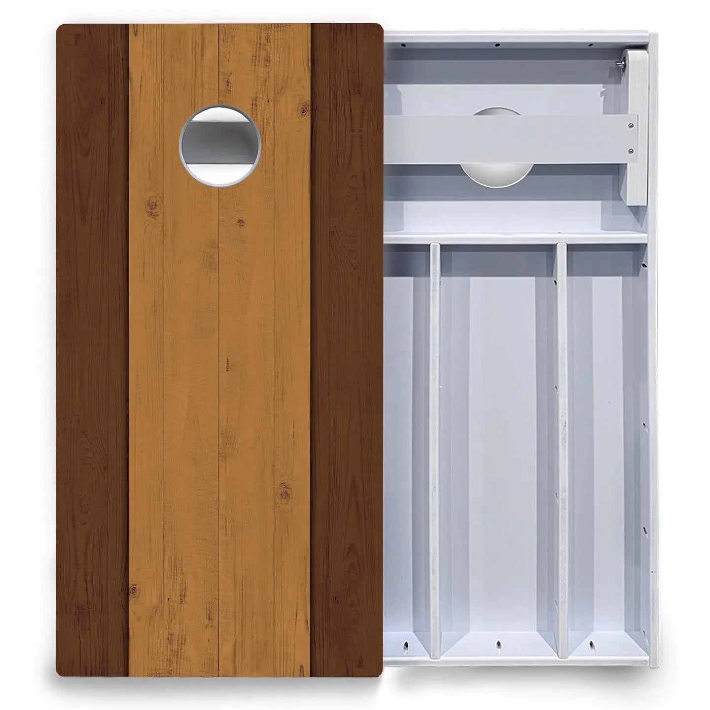 Brown Two Tone Planks Cornhole Boards - All Weather Series Cornhole Solutions