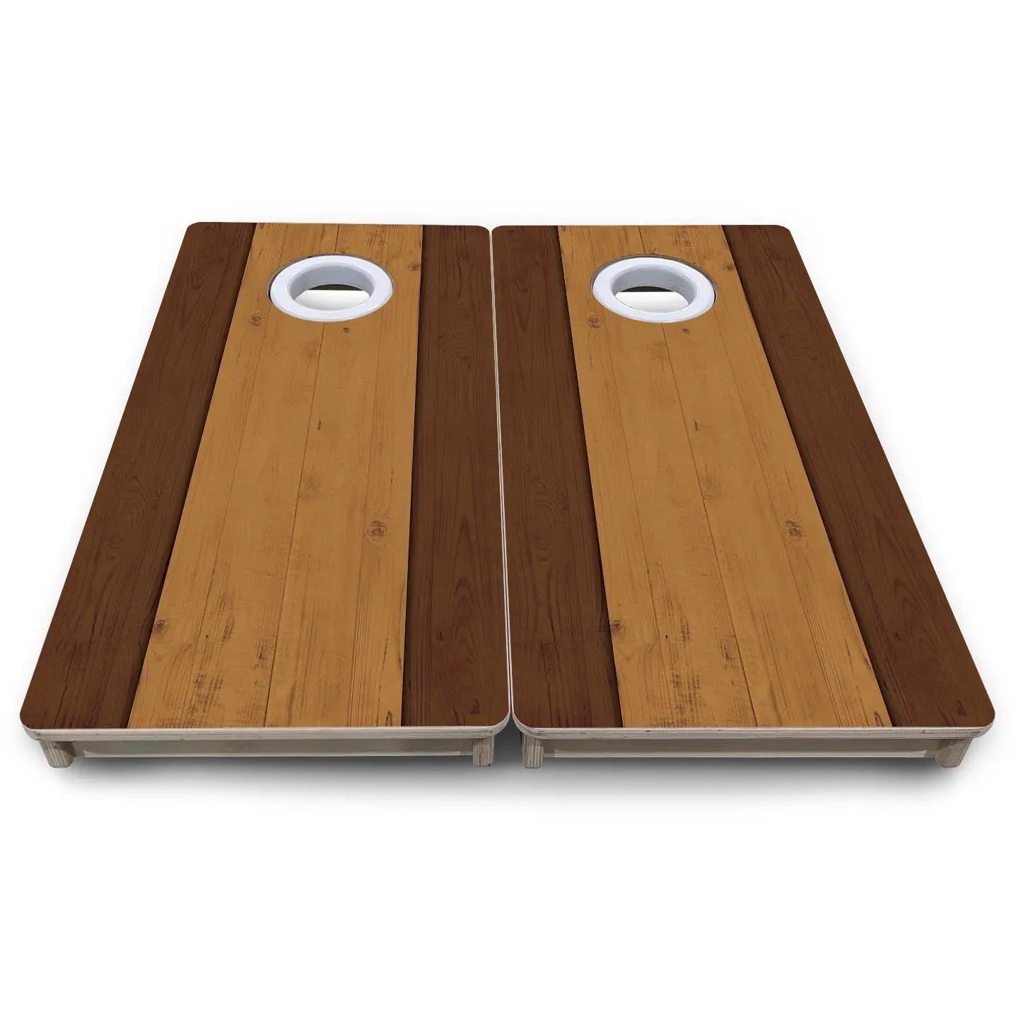 Brown Two Tone Planks - Mini or Vacation Size Cornhole Boards Cornhole Solutions