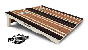 Brown Two Tone Stripes Cornhole Boards - Pro Solution Lite Series Cornhole Solutions