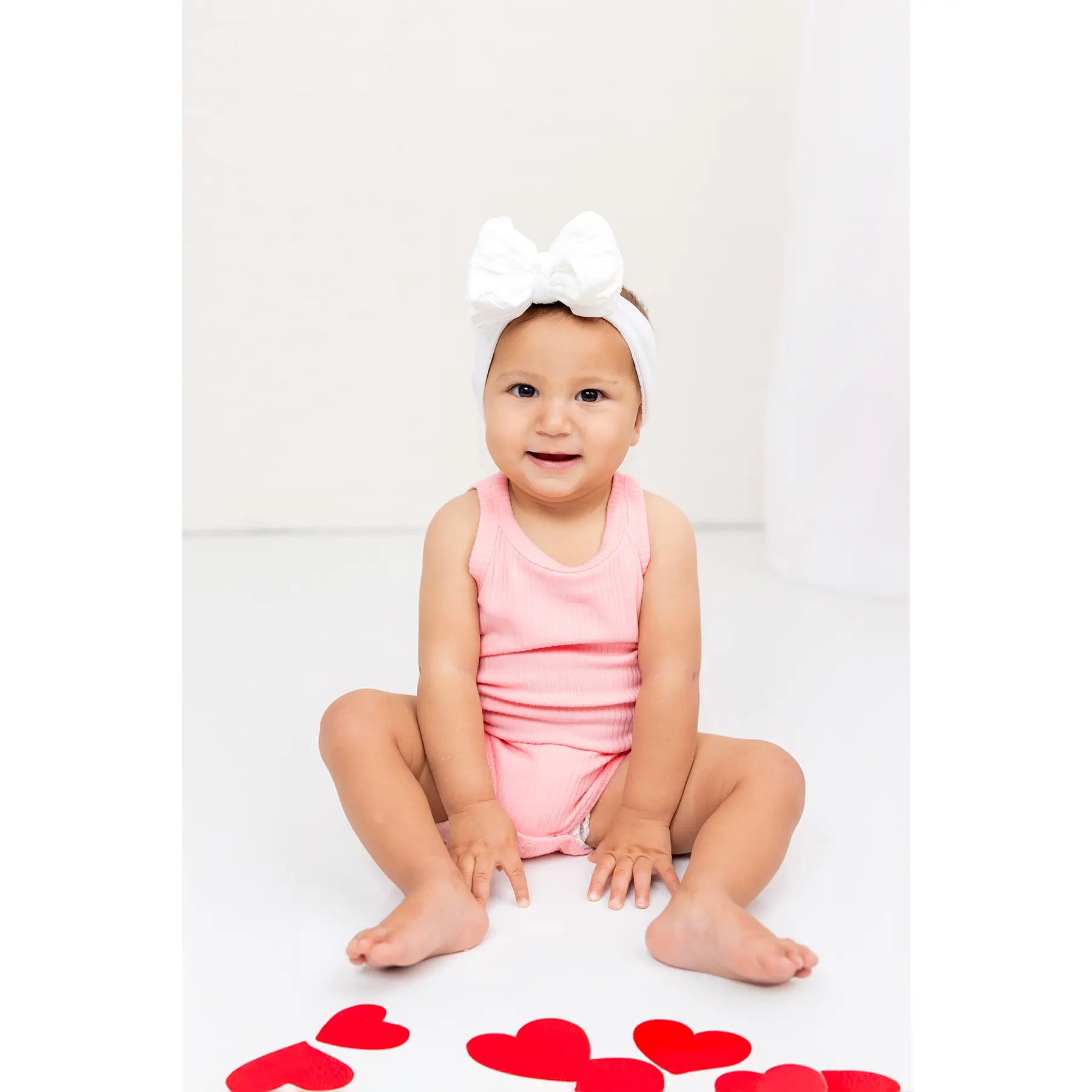 Bubble Gum Ribbed Organic Cotton Baby Onesie Nola Tawk