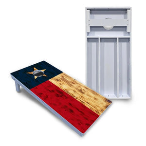 Burnt Texas Flag Cornhole Boards - All Weather Series Cornhole Solutions