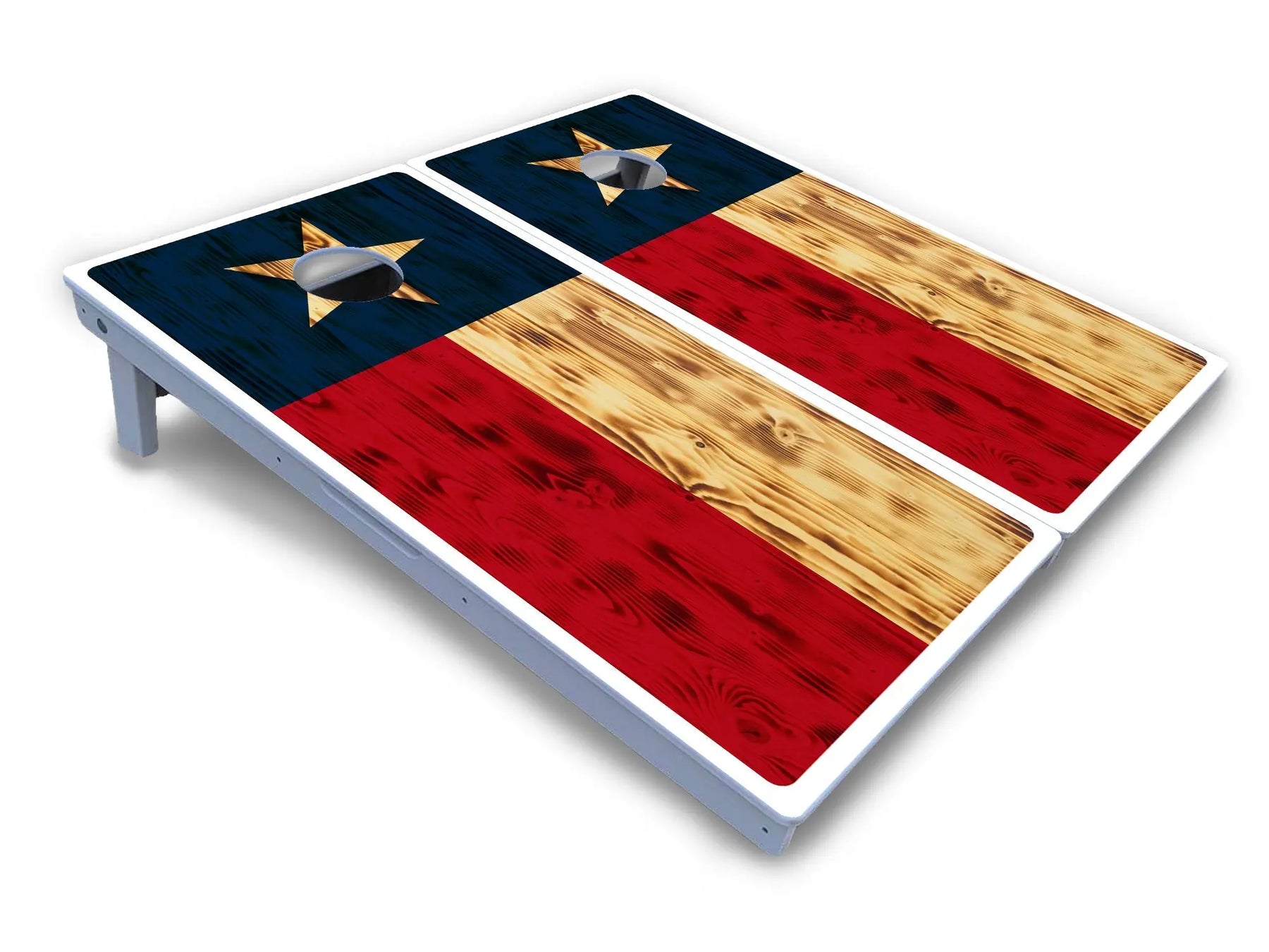 Burnt Texas Flag Cornhole Boards - All Weather Series Cornhole Solutions